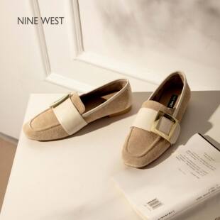 West 方扣单鞋 玖熙鎏金晨昏复古乐福鞋 英伦风小皮鞋 女秋新款 Nine