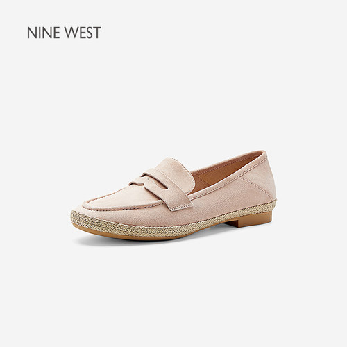 NineWest/玖熙反绒乐福鞋女