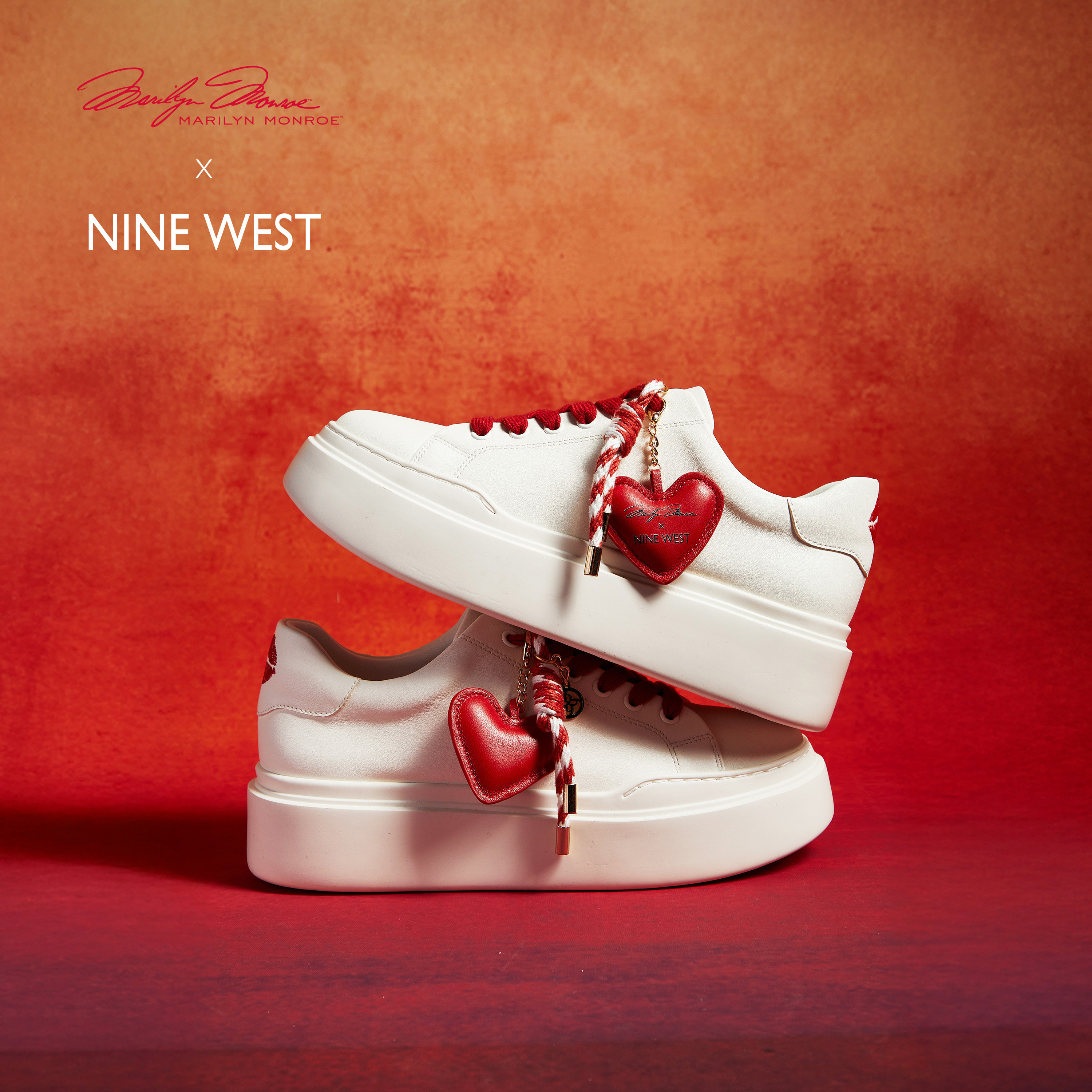 【梦露联名】Nine West/玖熙2026夏季新款女鞋厚底小白鞋增高板鞋