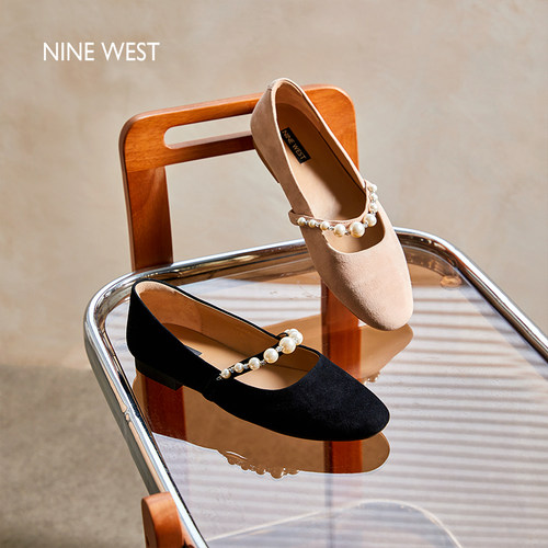 珍珠绊链玛丽珍鞋NineWest/玖熙