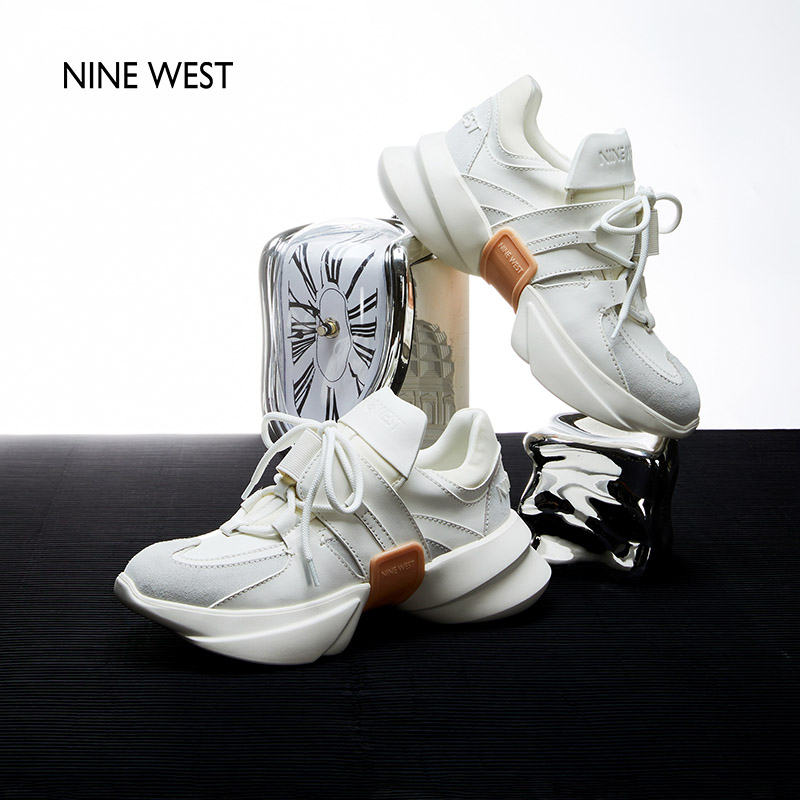 NineWest/玖熙增高撞色休闲鞋
