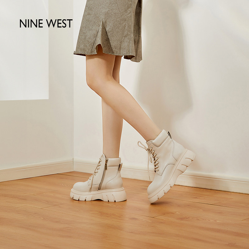 小个子厚底增高机车系带马丁靴