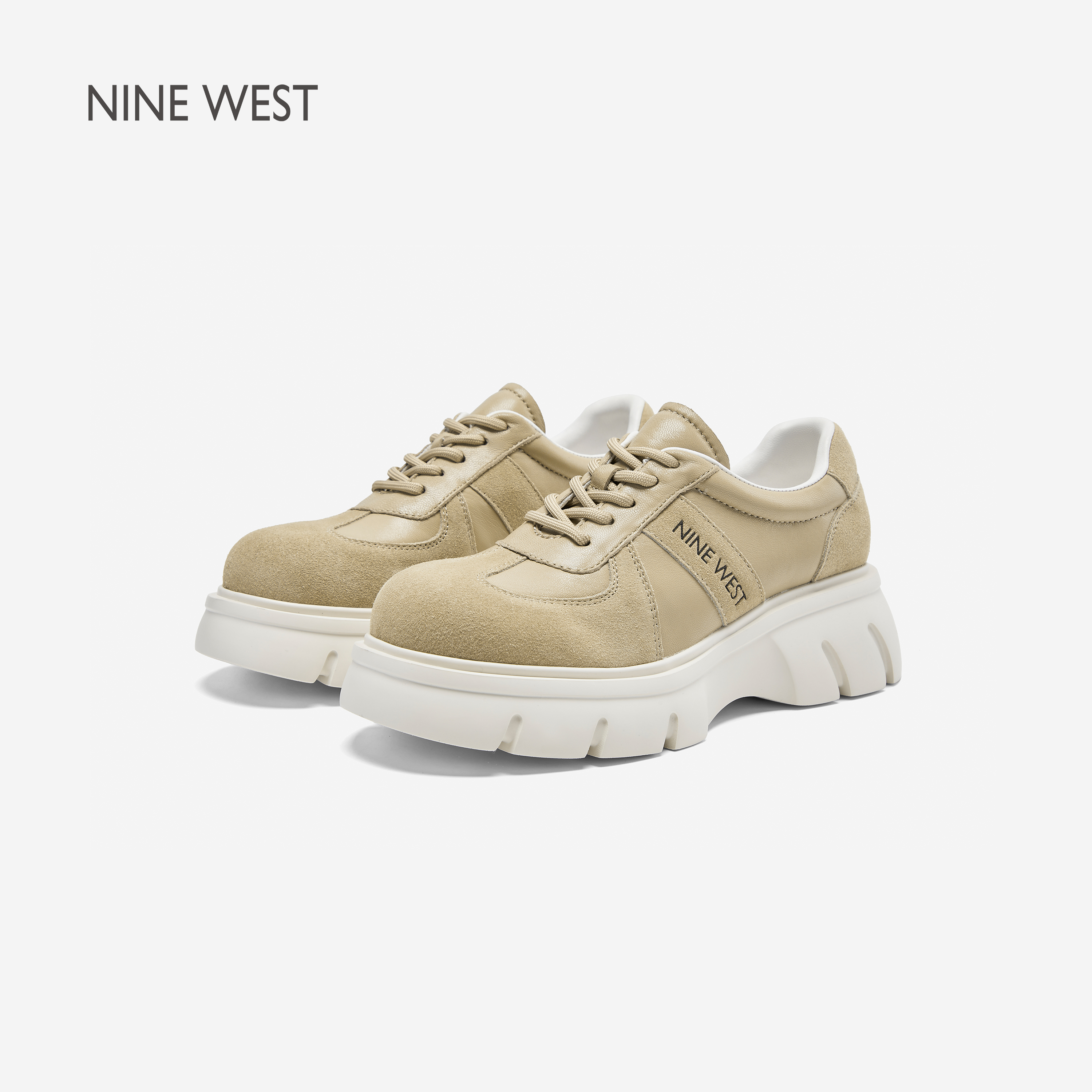 NineWest/玖熙厚底复古德训鞋女
