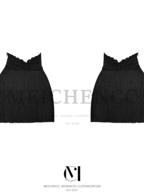 美辰[雾里生花}拉丁舞蹈服装加密流苏半裙高级感专业练功服成人女