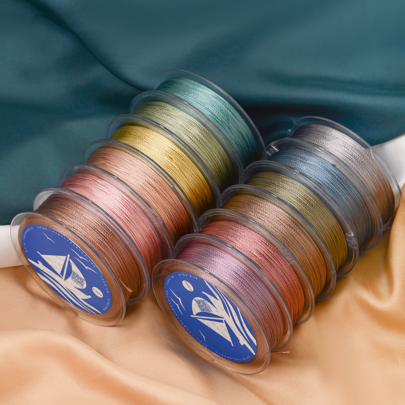 莫兰迪色12股股线0.6手绳线编织绳手链绳文玩项链绳子编绳专用线