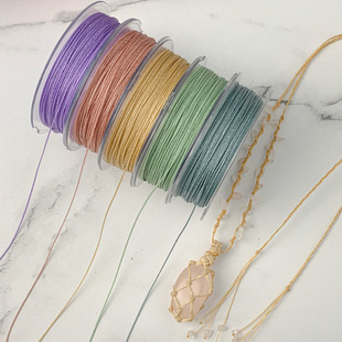 0.8mm15股南美圆蜡线包石头专用线72号macrame编绳线编织绳