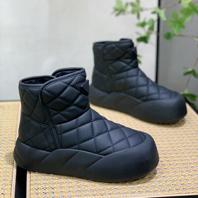 加绒保暖厚底显瘦雪地靴圆头棉鞋