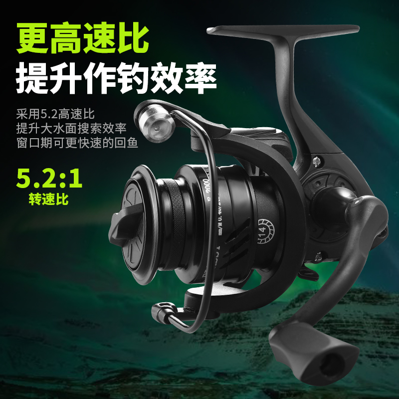 金属路亚海竿矶钓远投顺滑钓鱼轮