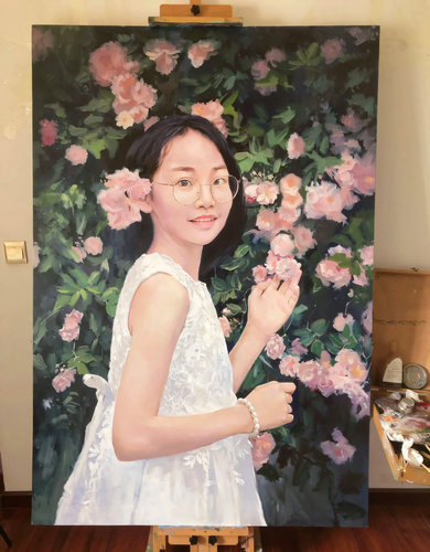 手绘油画定制画像定制真人照片人物纯手绘高级感高端来图定做人像