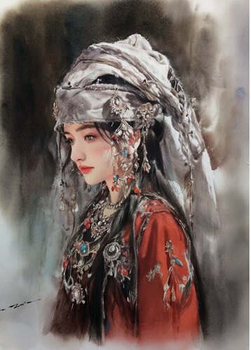 水彩画定制真人照片情侣画像定制油画定制手绘代画肖像人物水粉