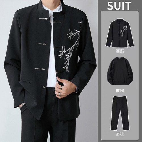 高级感新中式外套国风西装西服