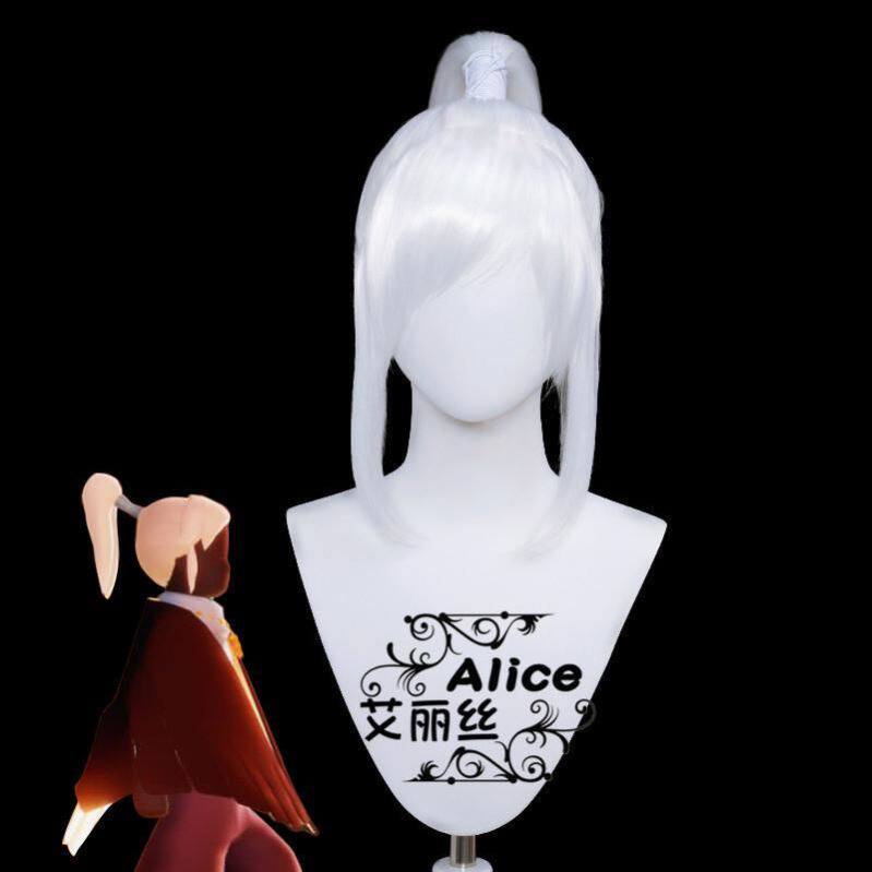 光遇sky 预k言季 水先知 高马尾 辫子 cos假发