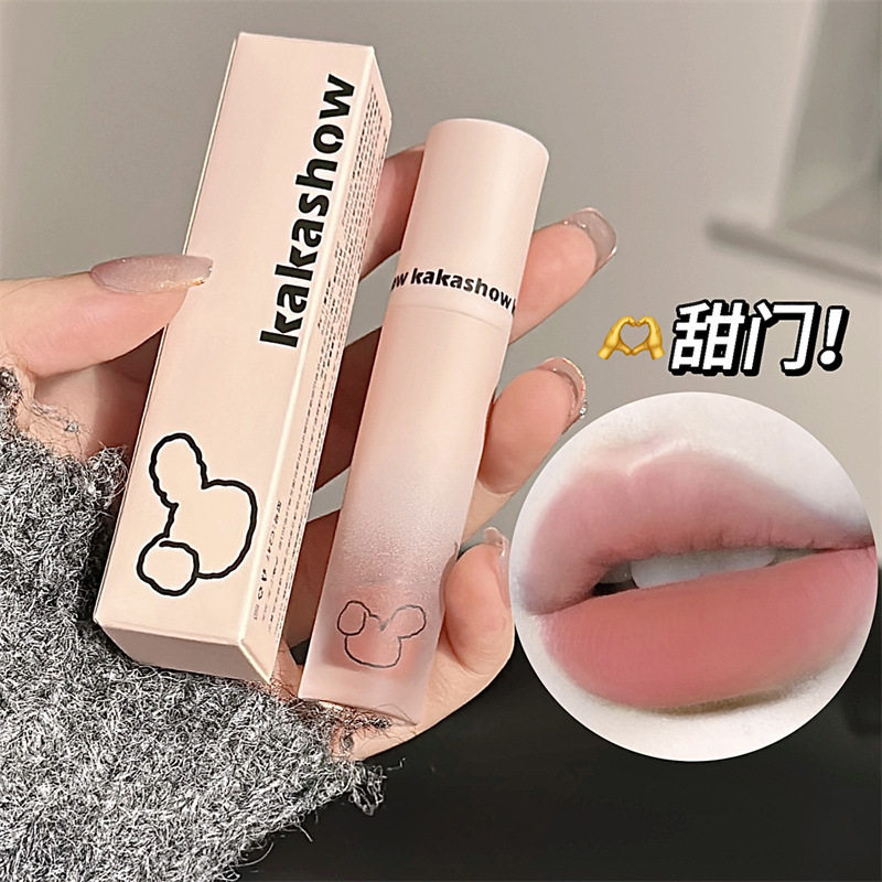 包邮~马卡龙唇釉唇泥哑光雾面不掉色学生党伪素颜显白口红ins