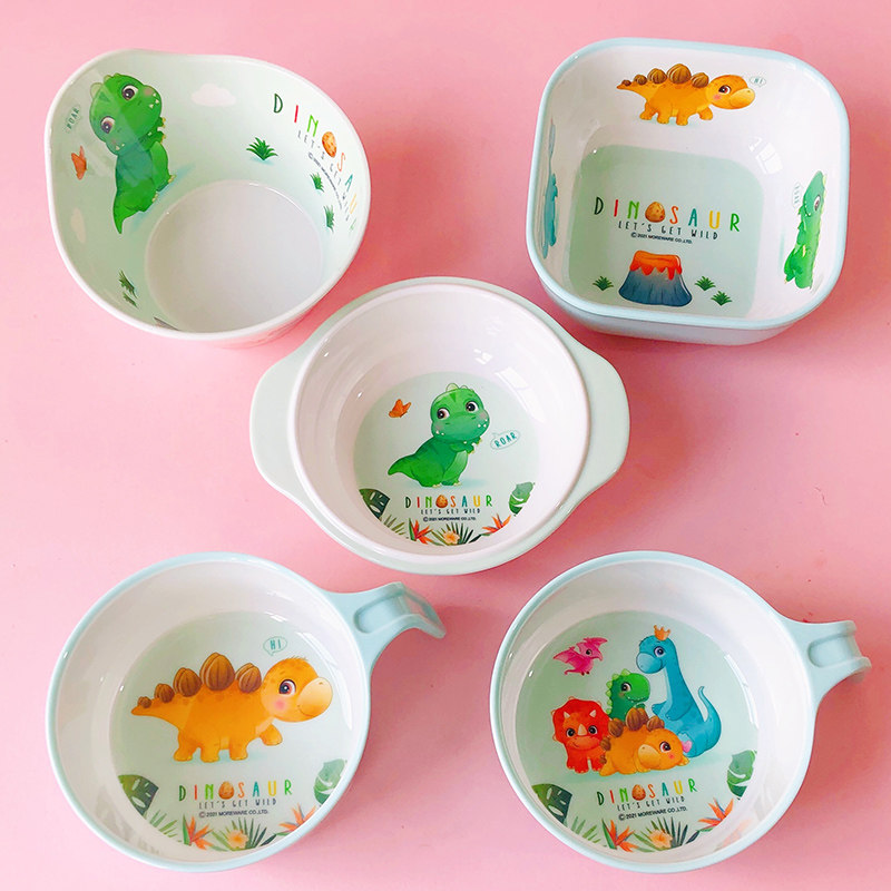 五和儿童碗宝宝碗卡通恐龙幼儿园防摔专用辅食饭碗食品级密胺餐具,婴童用品,儿童餐具,淘宝优惠券,粉丝福利购,淘宝优惠卷