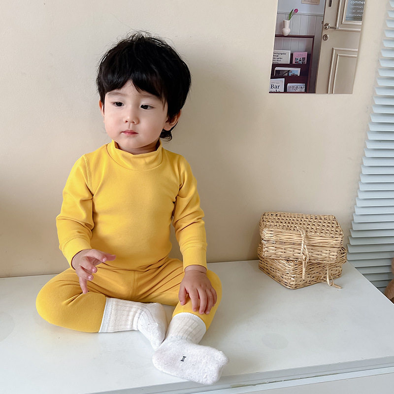儿童秋冬中领秋衣秋裤套