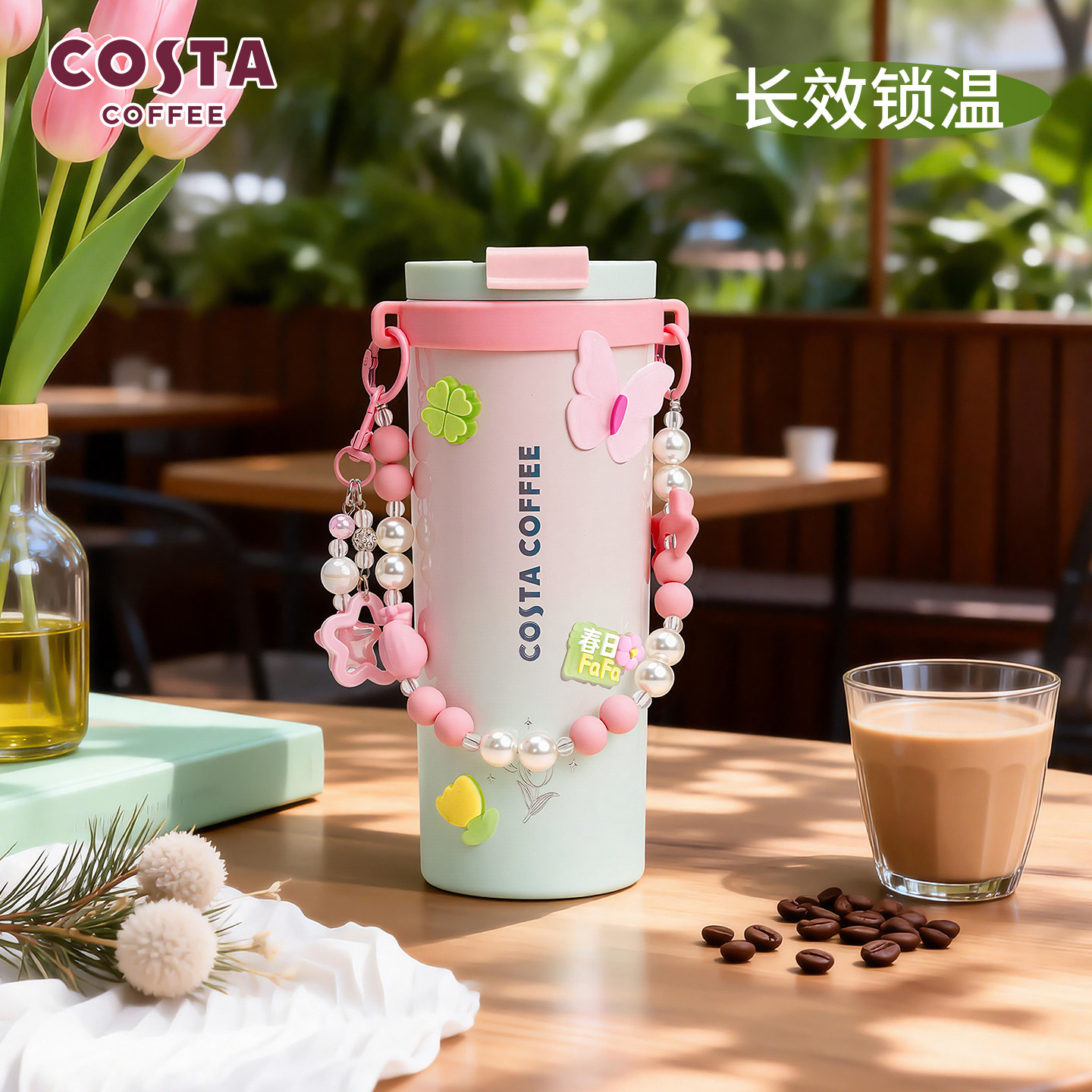 COSTA遇金系列咖啡杯女保温杯高颜值保冷大容量杯子2026新款水杯