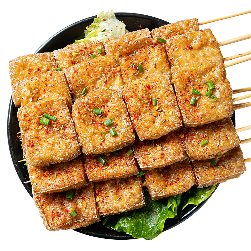 井元 臭豆腐串20串/包 麻辣烫黄豆腐串 油炸烧烤豆干串半成品烤串