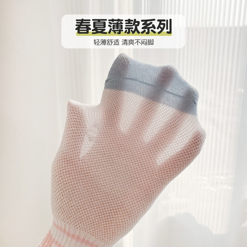 儿童袜子夏季新款网眼新款2025男女童运动中筒袜卡通车薄款学生袜