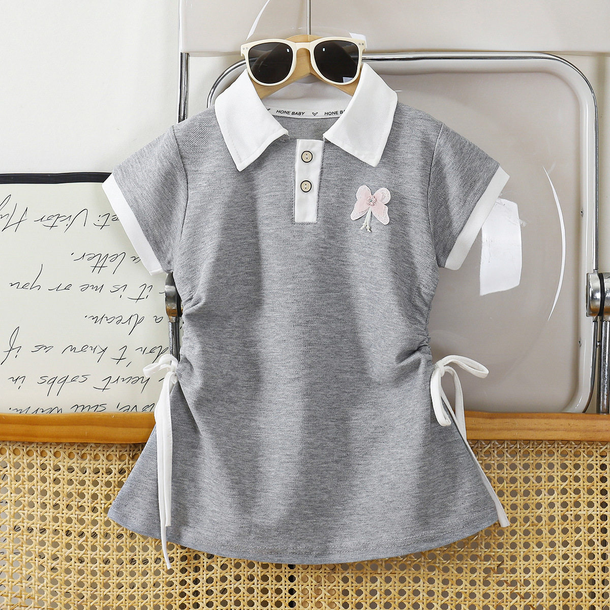夏季半袖短袖领女童POLO夏装A字