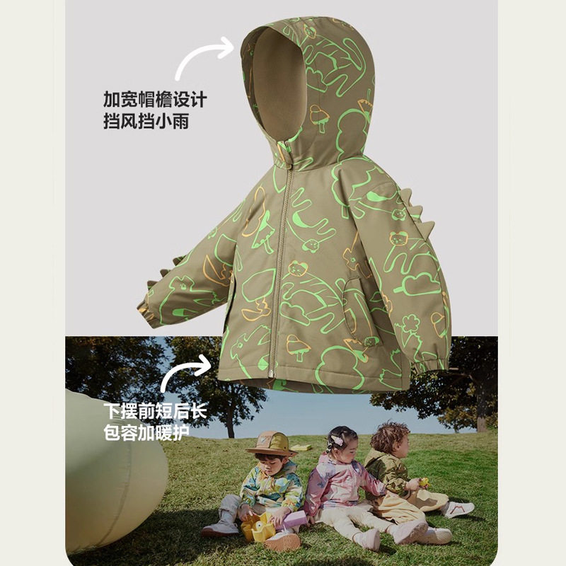 秋冬加绒洋气男女儿童小宝宝摇粒