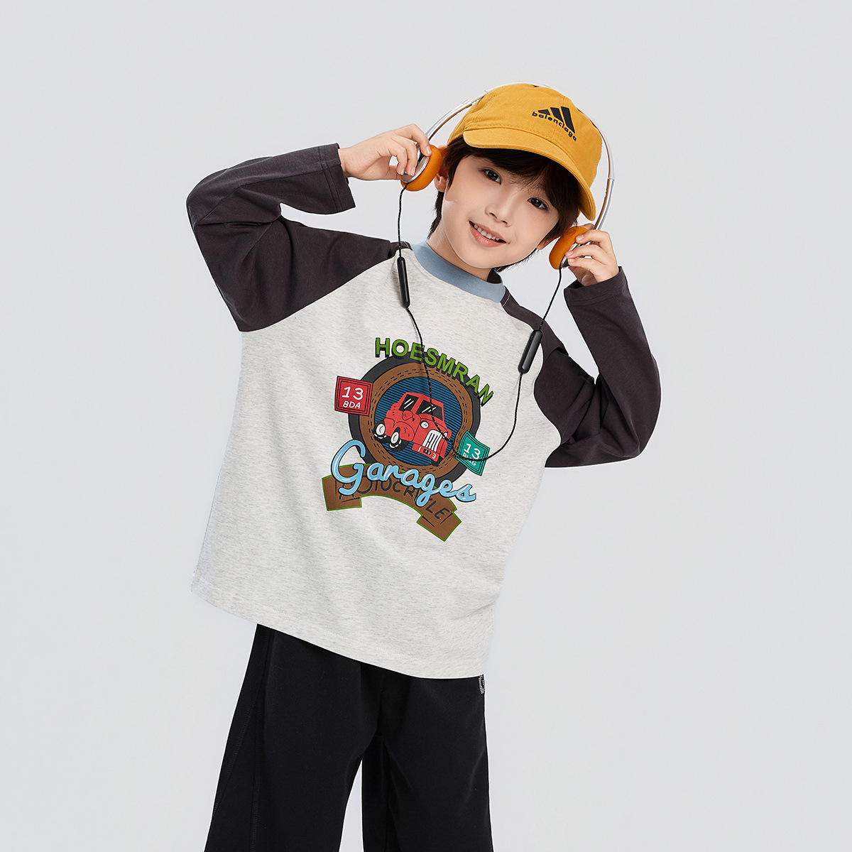 男女童童男童纯棉秋季中大T恤长