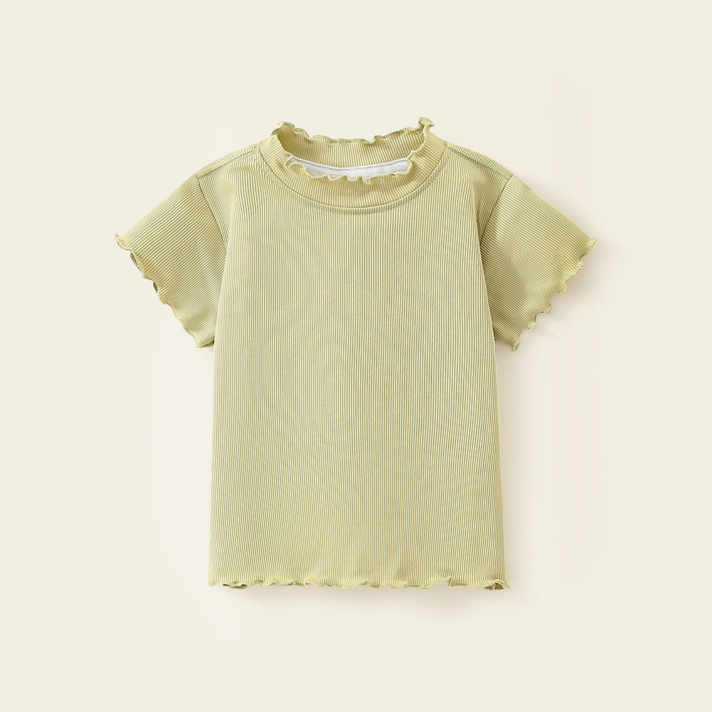 女童新款t恤2024宝宝童装短袖半袖上衣夏季中小童弹性女儿童