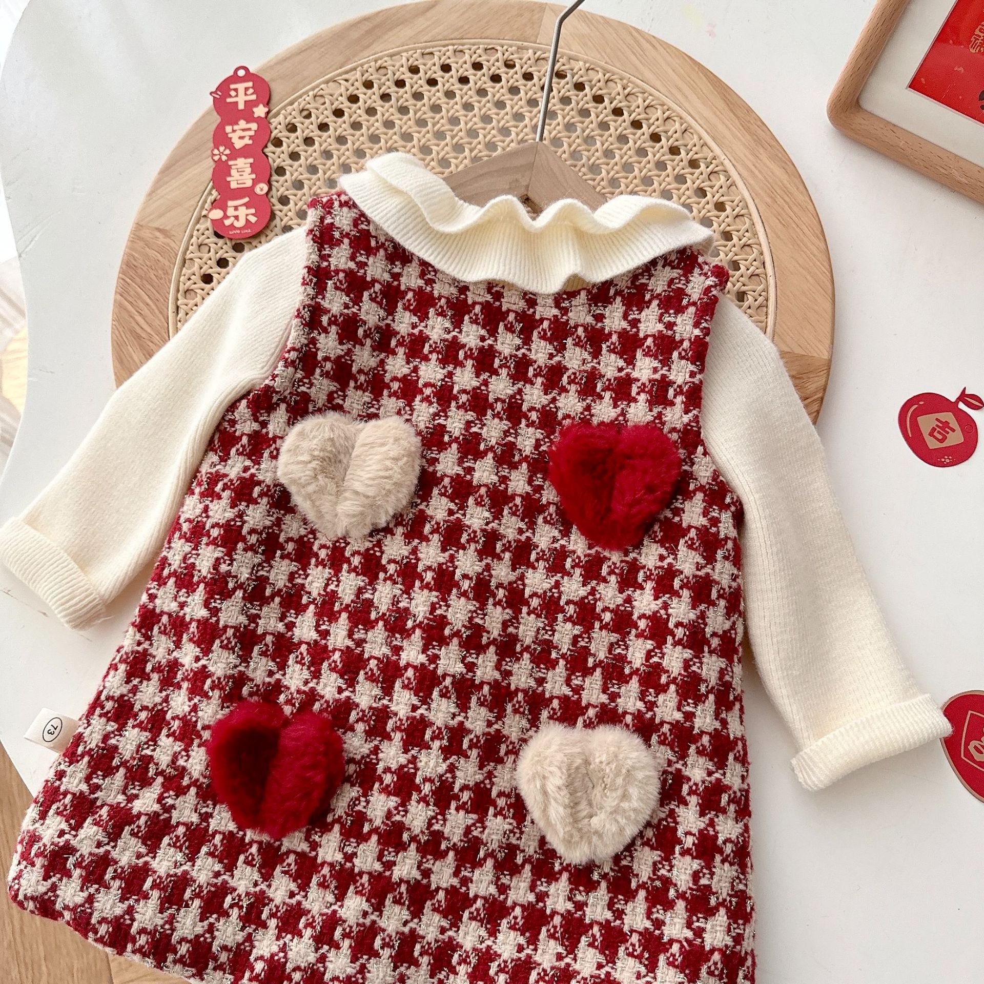 女童加绒背心裙冬季a类连衣裙宝