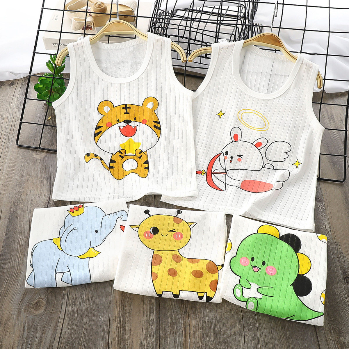 儿童打底纯棉吊带夏季薄款背心上衣男女童宝宝无袖T恤童装衫衣服