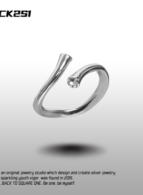 男女合金镀银原创设计戒指