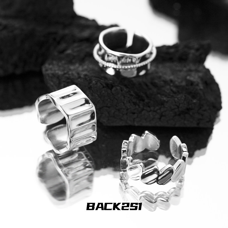 光面开口三件套食指戒