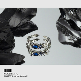 萧逸月桂花环开口戒指女ins潮轻奢高级光与夜之恋同款不掉色指环