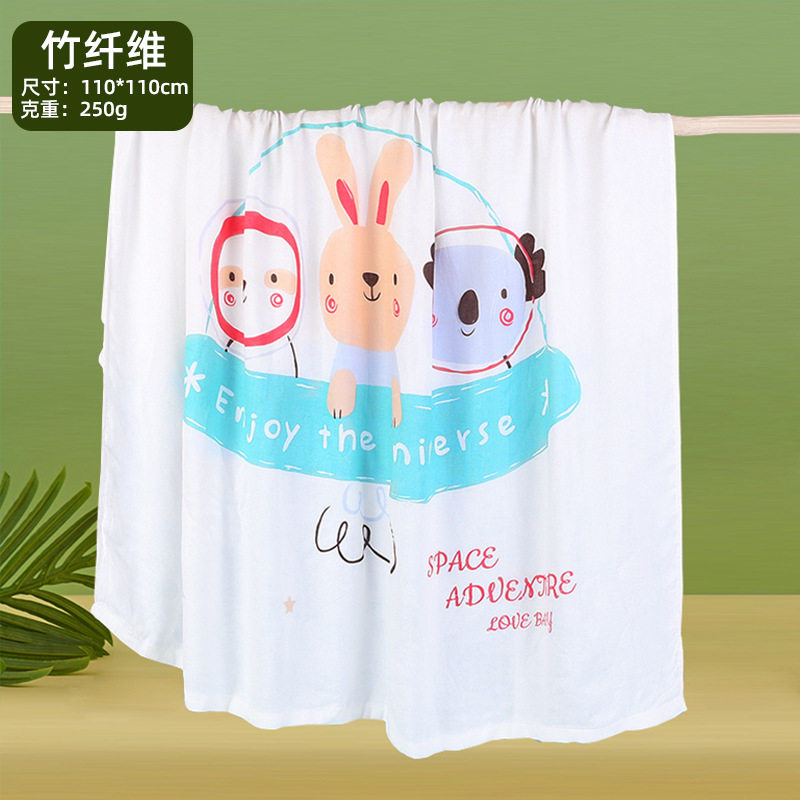 双层纱布竹纤维浴巾夏季