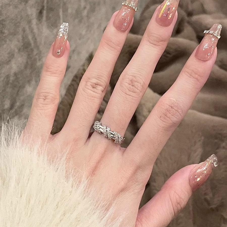 仿皓石戒指气质百搭复古个性可调