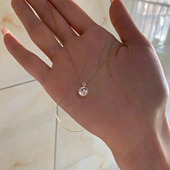 仿锆石珍珠吊坠项链女轻奢小众高级感气质百搭锁骨链2025新款 爆款