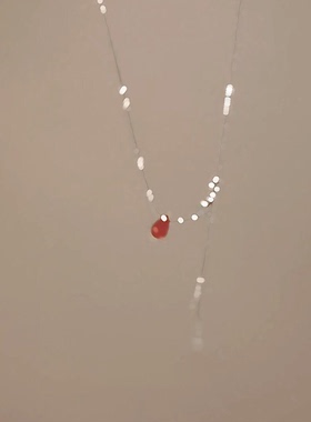 仿红玉髓水滴项链女2026新款爆款