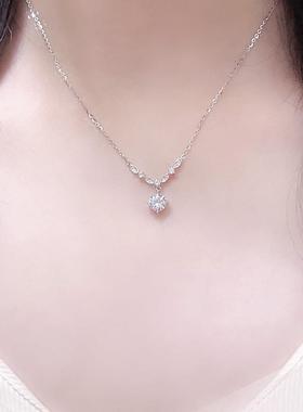 夏日仿皓石单钻项链女款2024新款