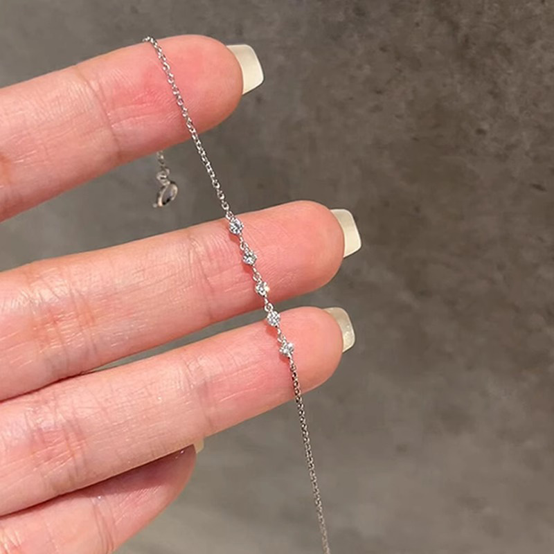 极细仿锆石小闪钻手链女轻奢小众