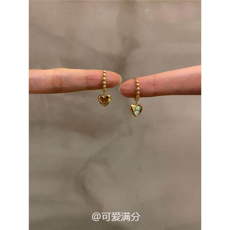 复古金色爱心耳环2025新款爆款高级感轻奢小众独特耳扣气质耳钉女,饰品/流行首饰/时尚饰品新,耳环,淘宝优惠券,粉丝福利购,淘宝优惠卷
