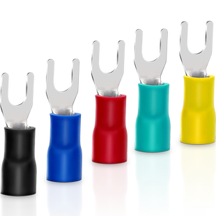 SV接线端子预绝缘压线耳叉型Y型U型冷压接线端子铜线鼻子电线接头