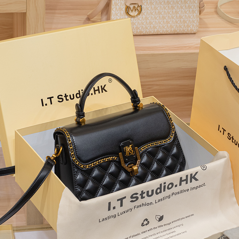 CITEX LV路易官方旗舰店香港真皮菱格手提包包女2025新款秋冬高级