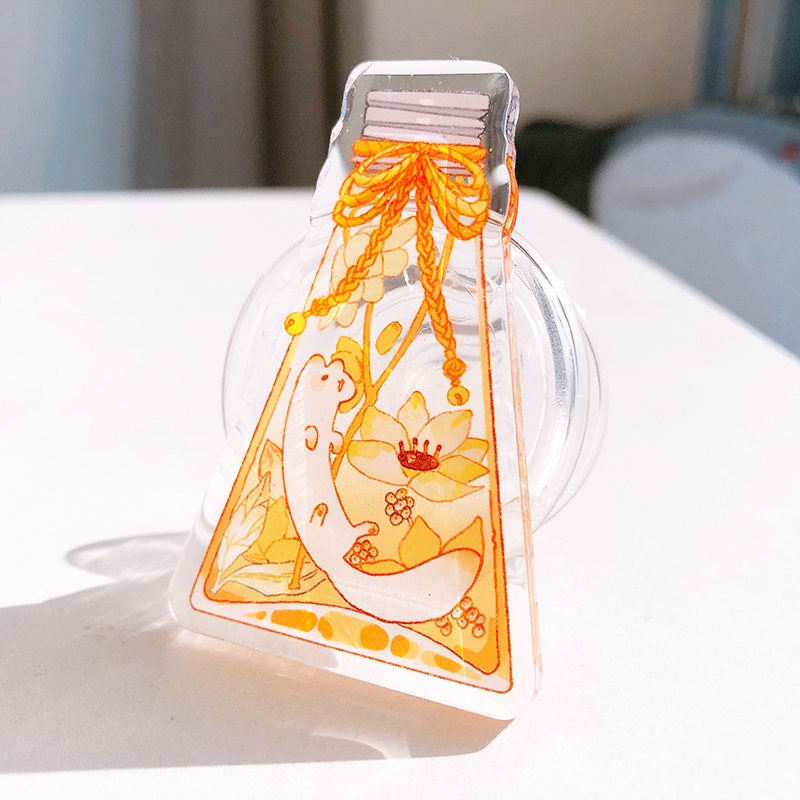 原创手机伸缩气囊支架粘贴式小众