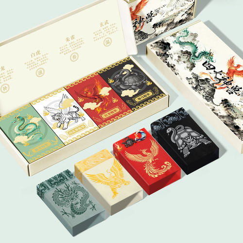 CsireoKoioi四大神兽男士内裤10A抑菌舒适透气平角裤四角短裤礼盒