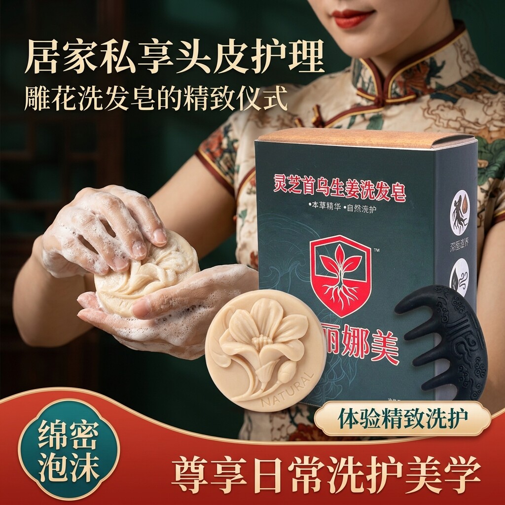秀丽娜美草本洗发皂控油蓬松
