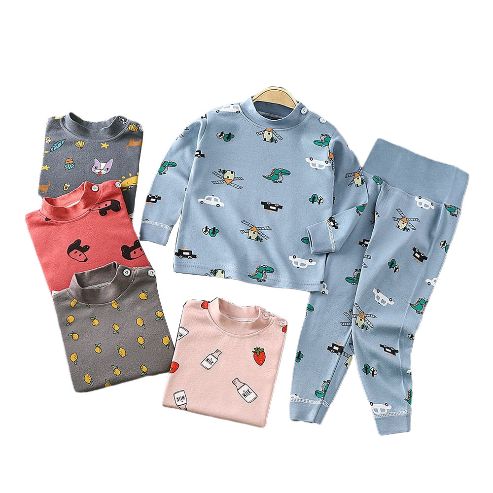conjuntos de pijamas de dibujos animados para ni?os y ni?as