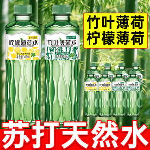 竹叶薄荷水305ml整箱柠檬薄荷原液整箱批苏打水弱碱 几毛一瓶