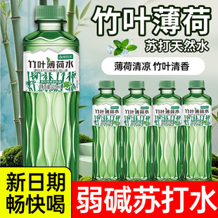 【新品上市】竹叶薄荷水整箱批发苏打水天然0糖0卡0脂夏季解渴