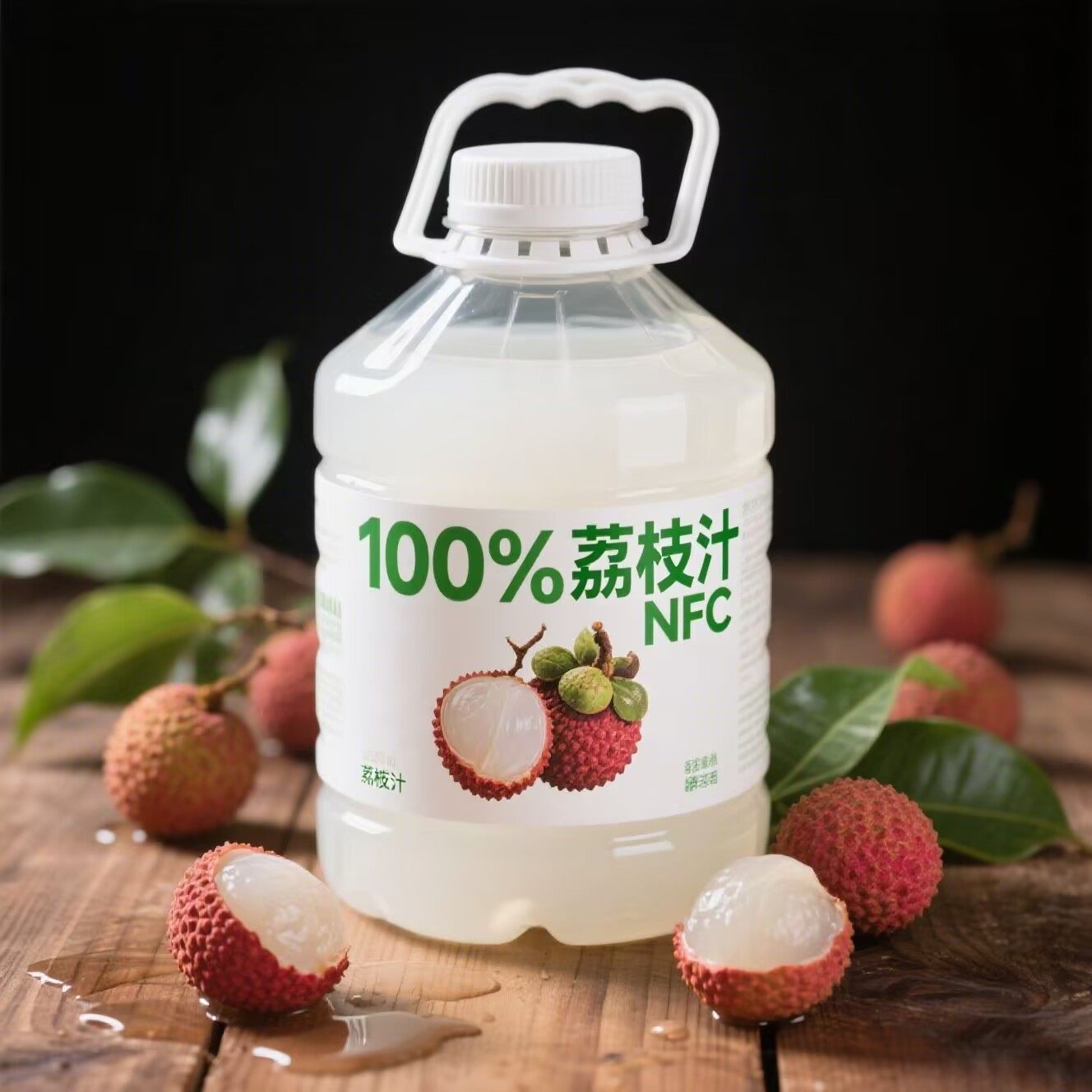 【买1送1】100%NFC荔枝汁大瓶果汁饮料网红批发实惠装夏季果饮