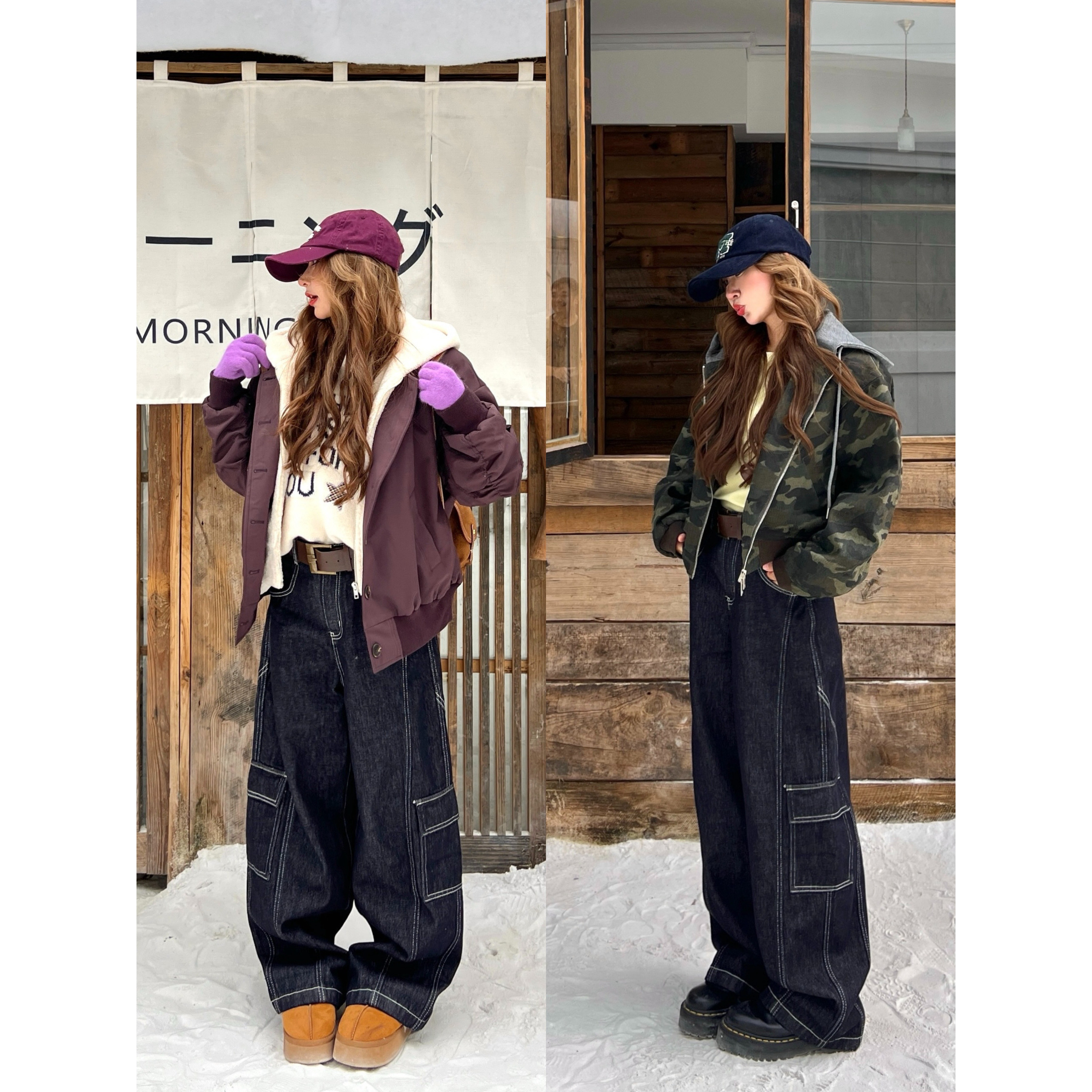 林诗琦NICKIDAILY美式复古牛仔裤