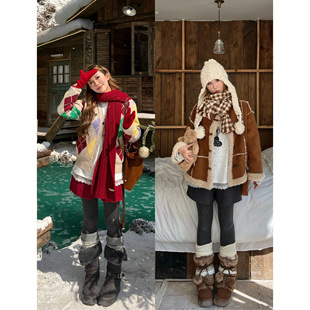 林诗琦NICKIDAILY【漫步雪岛！两色百搭高腰显瘦A字廓形毛呢短裤