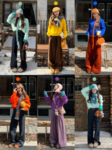 林诗琦NICKIDAILY【五色高饱和！氛围感毛绒绒羊驼毛宽松短款毛衣